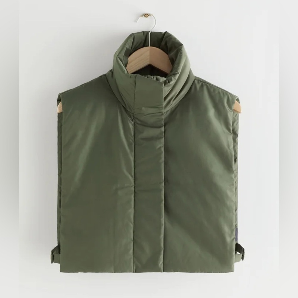 & Other Stories Padded Turtleneck Zip Collar Vest, OS